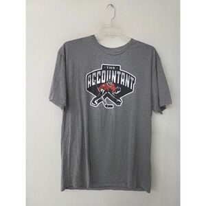 Chive Tees The Accountant Hockey Goalie Graphic T-Shirt Gray Mens XXL Blackhawks